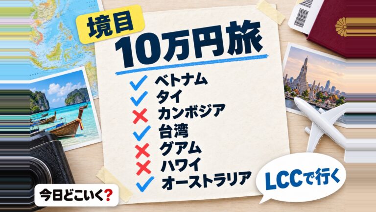 海外旅行が10万円で行けるおすすめ都市７選