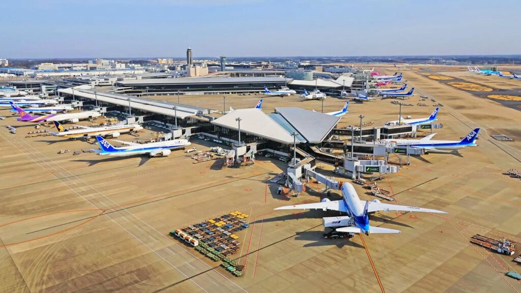 成田の旅客機（エアカンボジア）