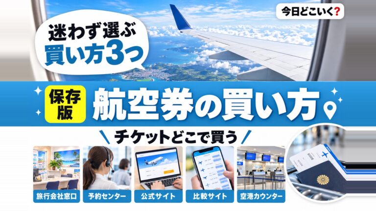 【初心者必見】飛行機のチケットどこで買う？簡単で安心な買い方とは