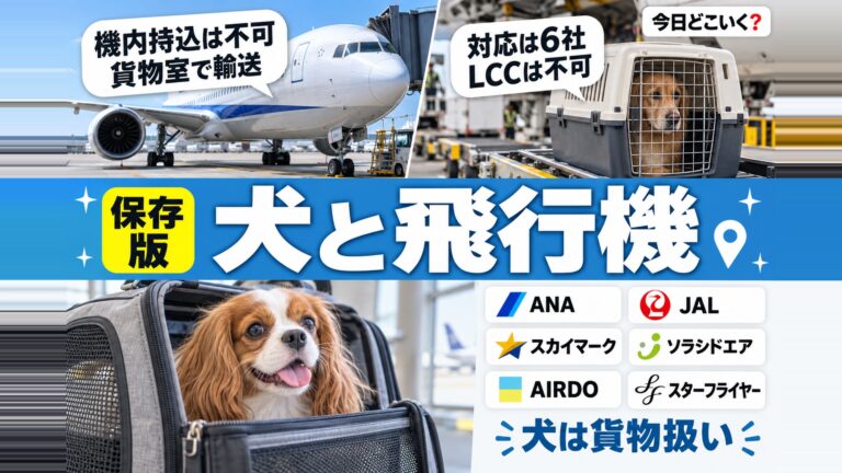 犬を飛行機に乗せる方法は？搭乗の注意点やストレス対策を解説