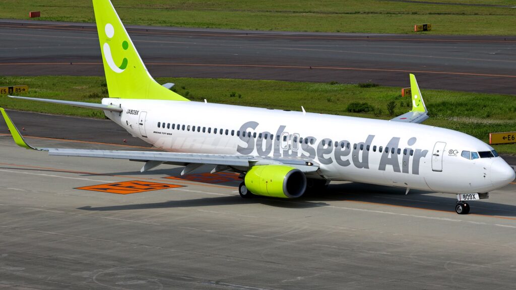 ソラシドエアの旅客機（ソラシドスペシャル）