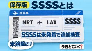 飛行機のチケットに表示されたSSSSの意味は?どんな影響がある?