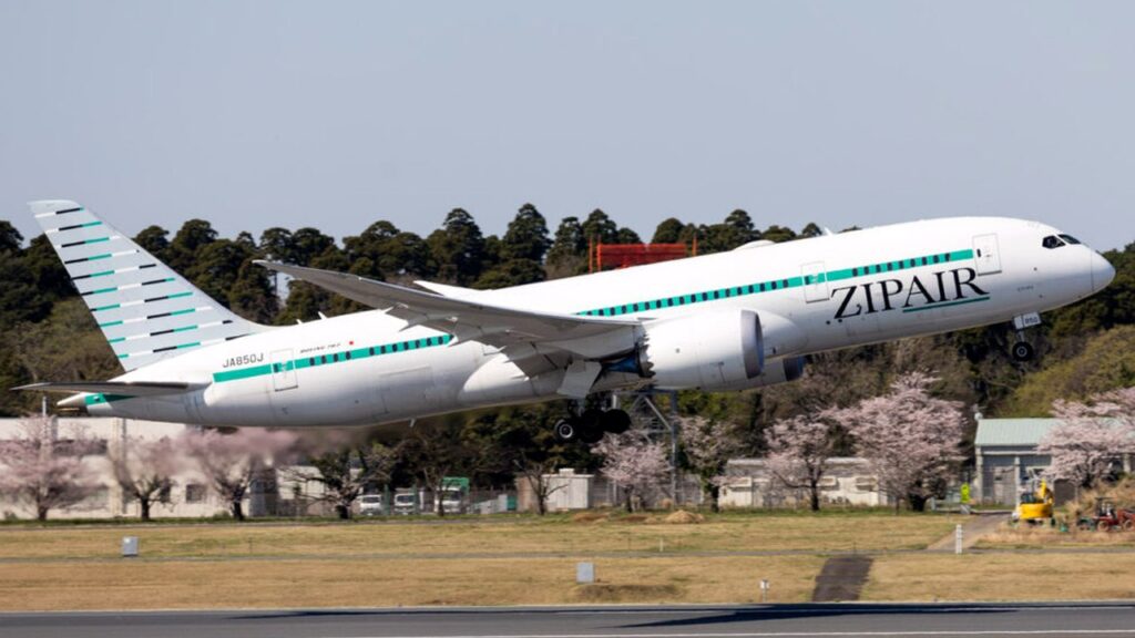ZIPAIRの旅客機(ZIPAIRサンノゼ)