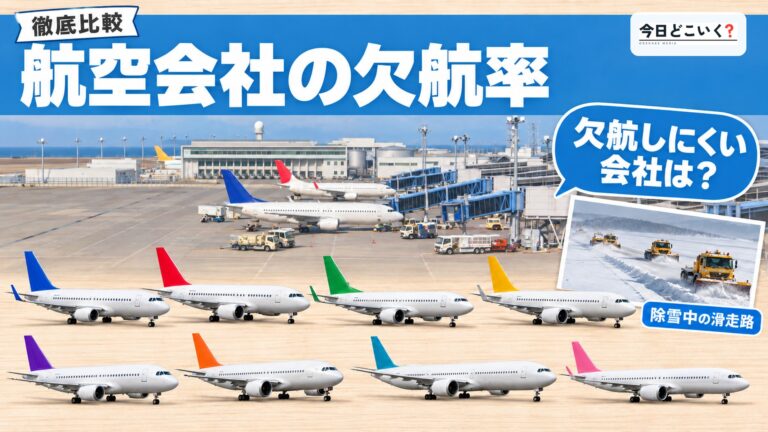 欠航しにくい航空会社は？10社の欠航率0%と2.32%の差