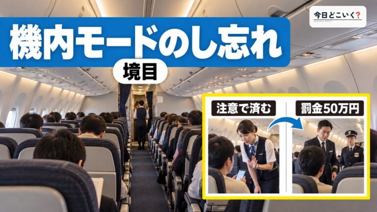 飛行機で機内モードにしないとどうなる？罰金50万円になる境目