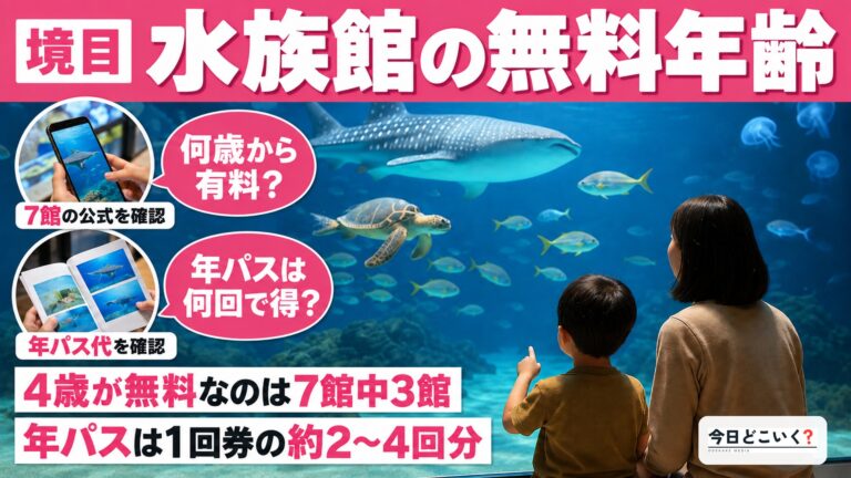 水族館の料金は何歳から？7館の無料の境目と年パスの元が取れる回数
