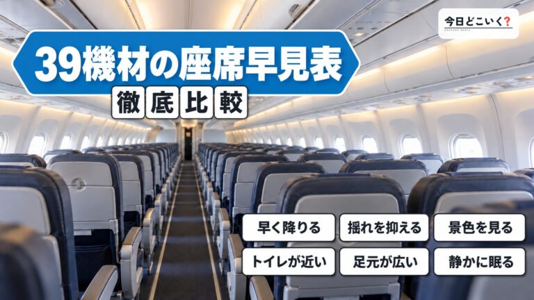 飛行機の座席はどこがいい？100人に聞いた席と39機材の早見表
