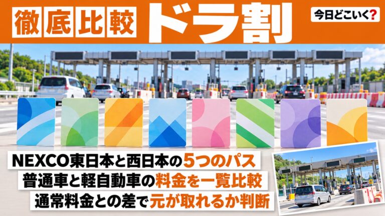 ドラ割は元が取れる？NEXCO3社の乗り放題パスの料金と期間
