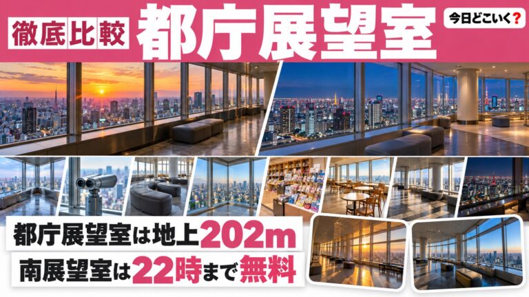 無料の展望台は東京なら何時まで？都庁展望室の休室日と待ち時間