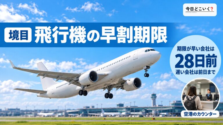 飛行機の早割は何日前が境目?国内8社の期限と条件を比べた