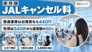 【JAL】国内線/国際線の飛行機キャンセル料や手続き方法を徹底解説！