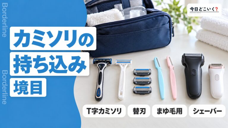 飛行機にカミソリは持ち込める?T字と替刃で分かれる10社の扱い