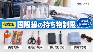 【国際線】飛行機への持ち込みが禁止・制限されているものはどれ?