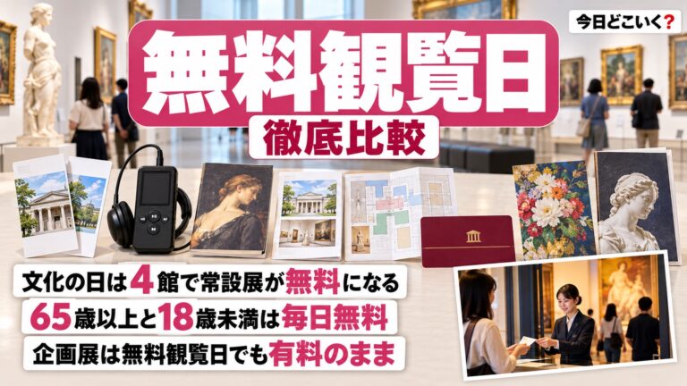 美術館の無料観覧日はいつ？文化の日など7館の無料の日と夜間開館