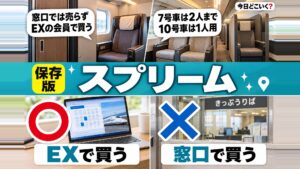 スプリームクラスは窓口で買えない？1人用と2人用の料金の違い