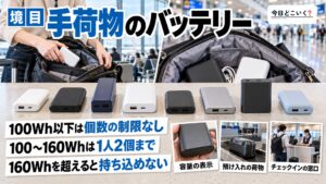 飛行機の手荷物でモバイルバッテリーは持ち込める?制限はある?