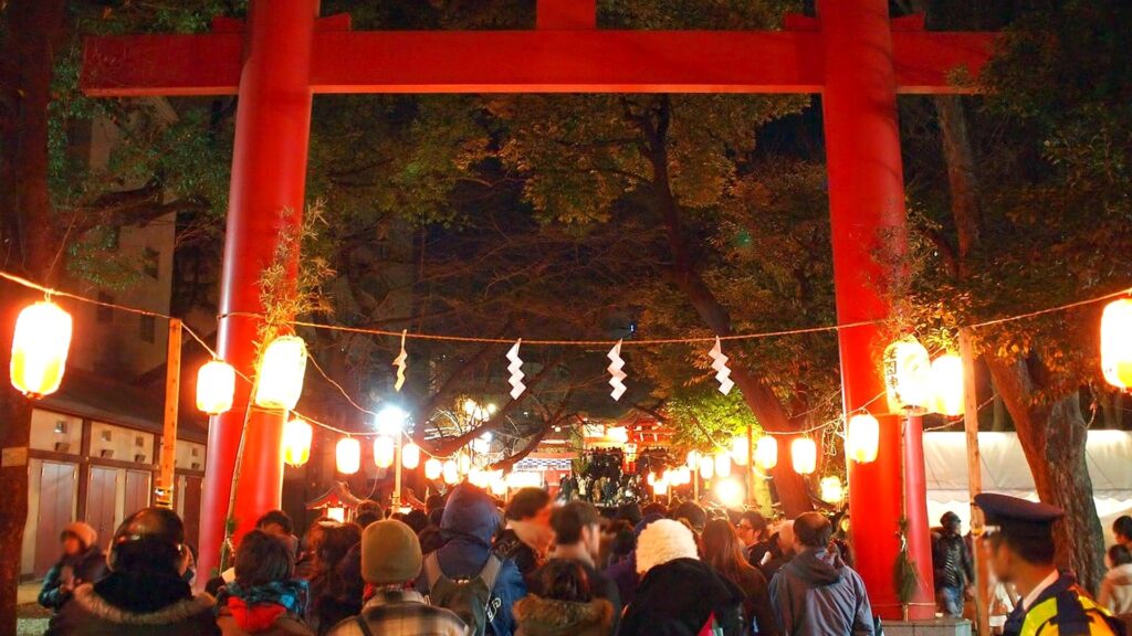 祭りの様子（庭園夜間開園）
