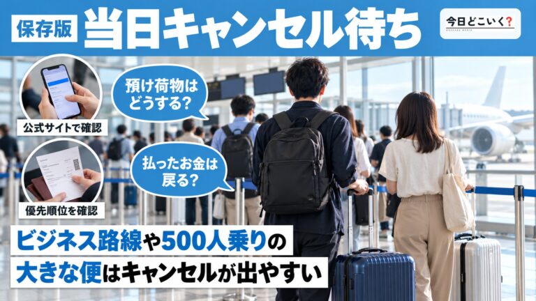 当日のキャンセル待ちで飛行機に乗れる？確率と方法を解説！