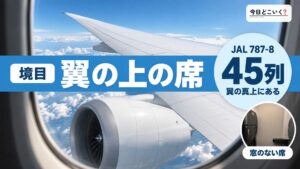 飛行機の翼の上の席は何列目？機材で変わる窓無し席と揺れの境目